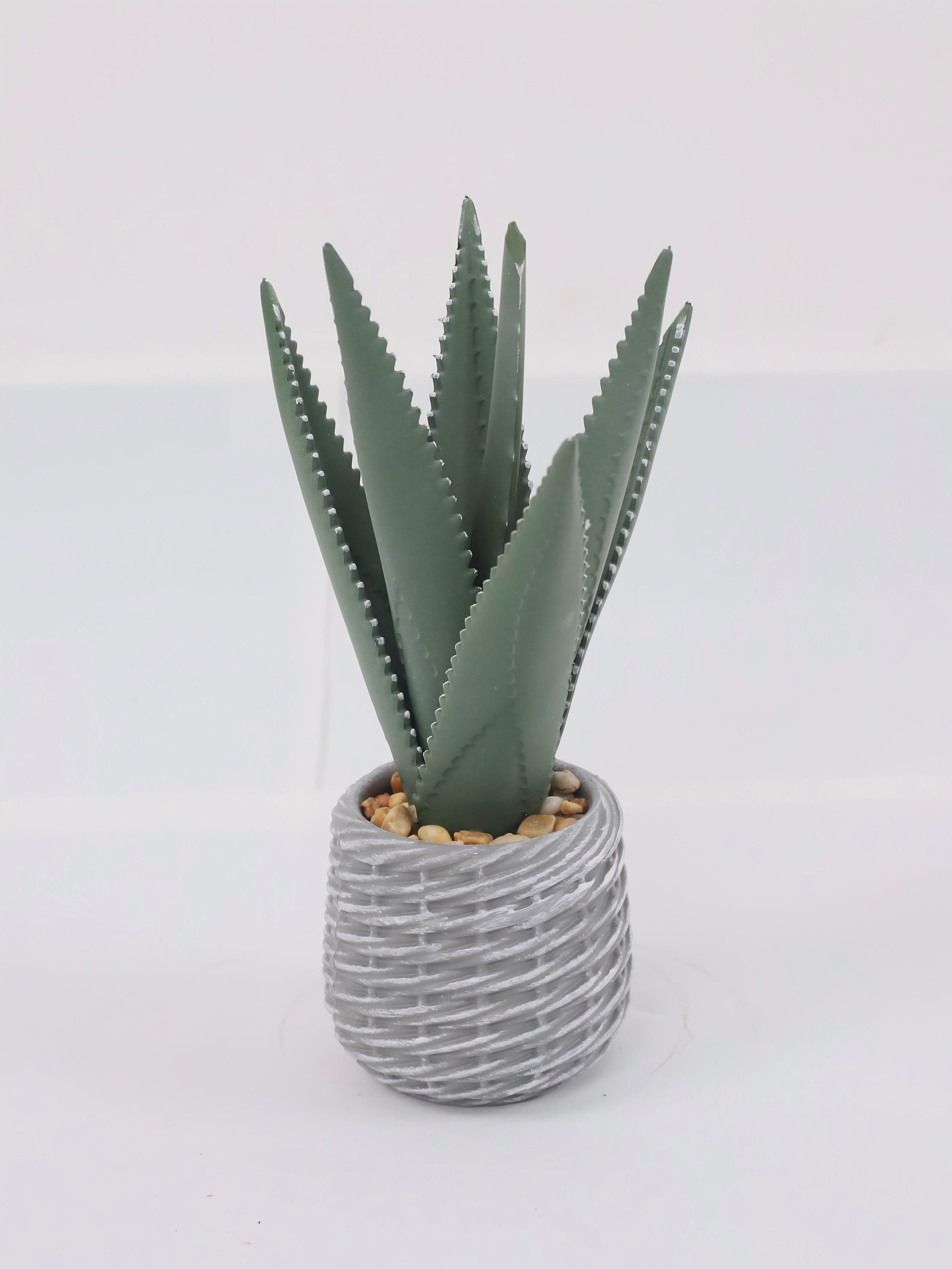 24P0733-Artificial Aloe in EVA Pot