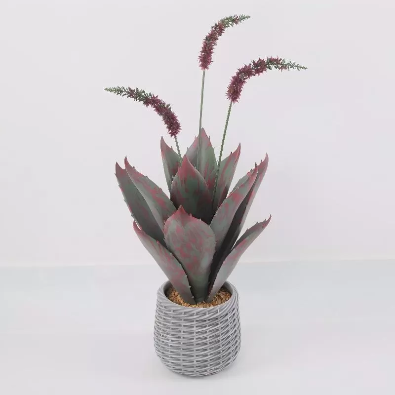 24P0739-Artificial Agave in EVA Pot