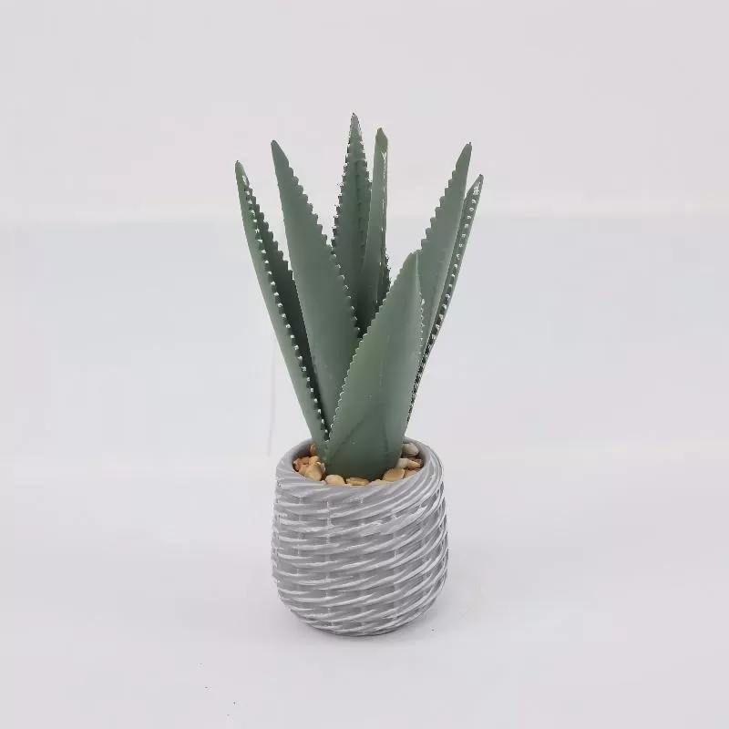 24P0733-Artificial Aloe in EVA Pot