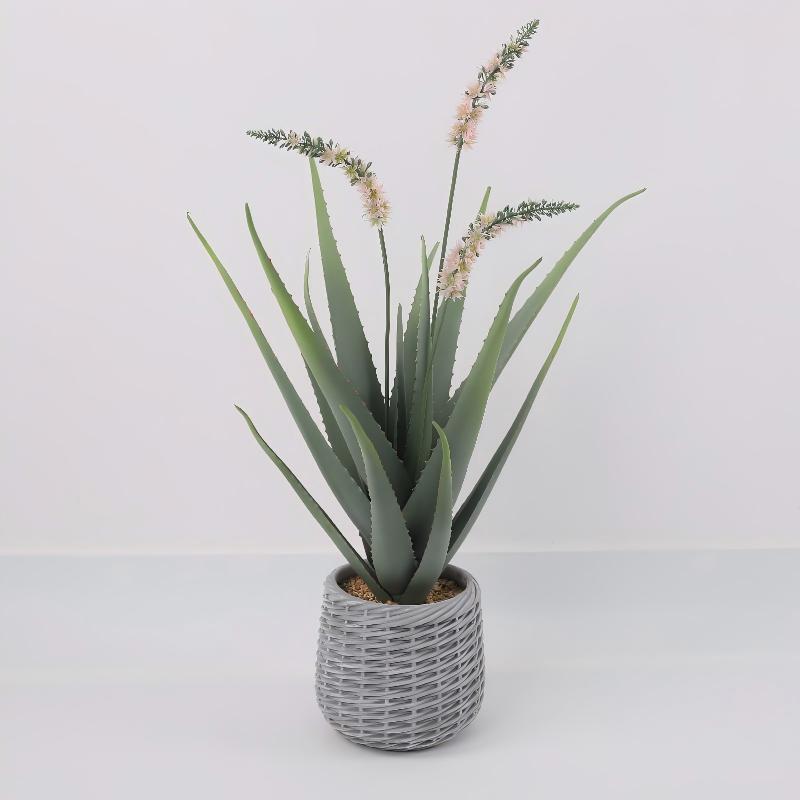 24P0751-Artificial Aloe in EVA Pot