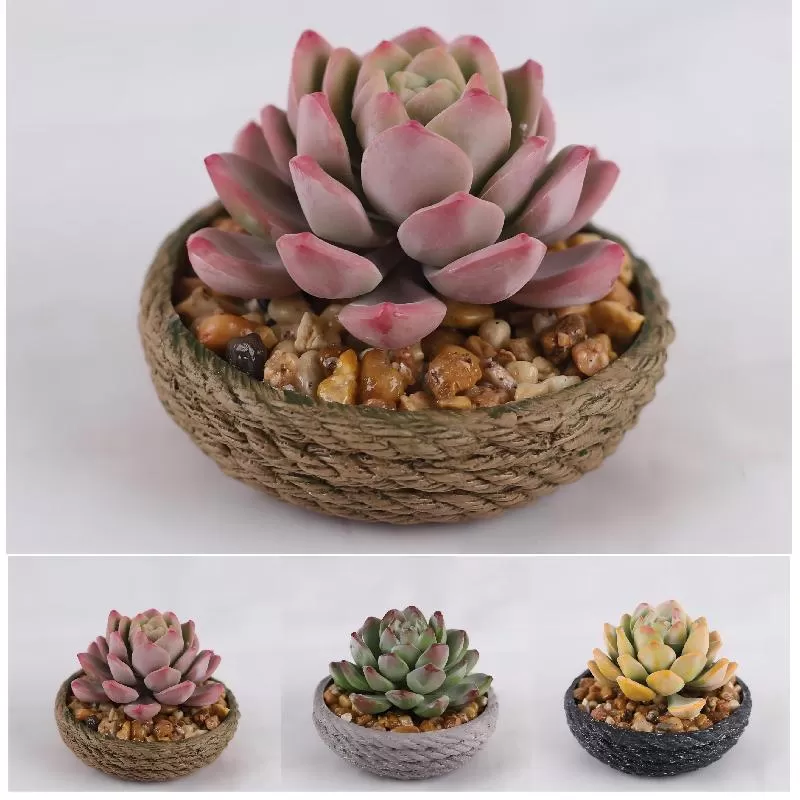 24P0394-Artificial Succulents in PVC Pot