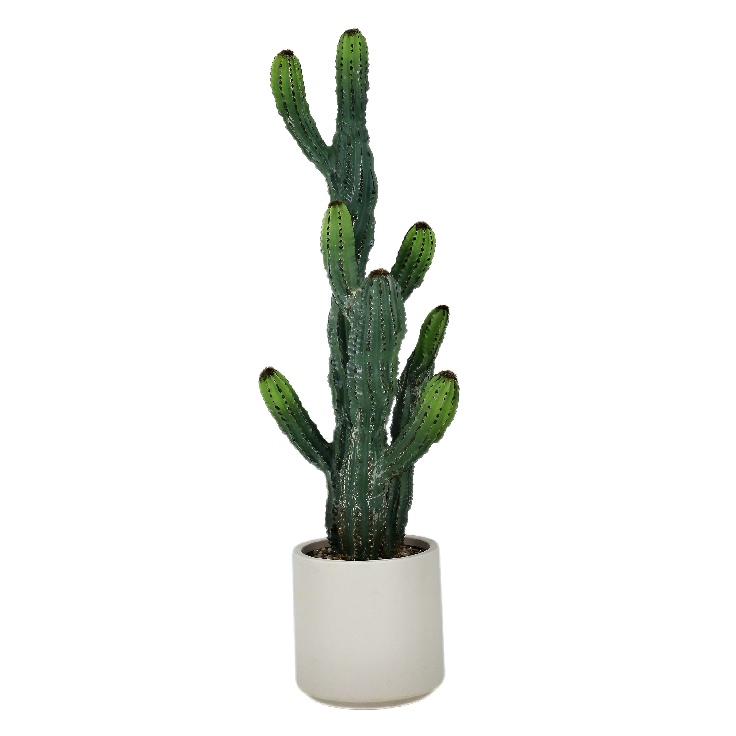 Artificial Cactus in White Plastic Pot - 32 Inch (25P0498)